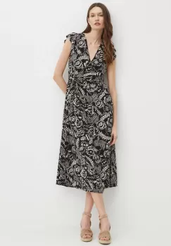 Medicine rochie culoarea negru, midi, evazati imagine