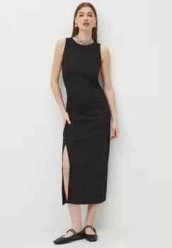 Medicine rochie culoarea negru, midi, evazati imagine