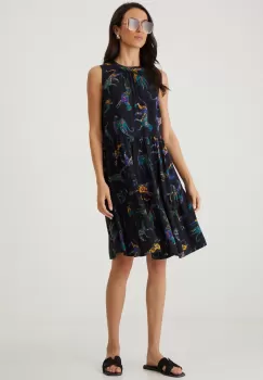 Medicine rochie culoarea negru, midi, evazati imagine