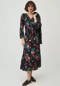 Medicine rochie culoarea negru, midi, evazati imagine