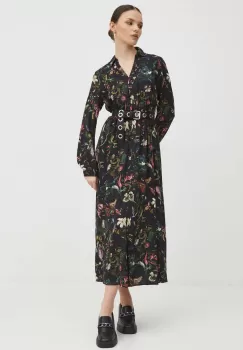 Medicine rochie culoarea negru, midi, evazati imagine