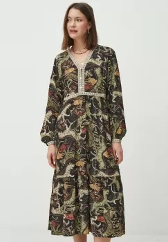 Medicine rochie culoarea negru, midi, evazati imagine