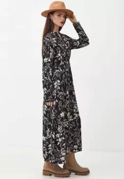 Medicine rochie culoarea negru, midi, evazati imagine