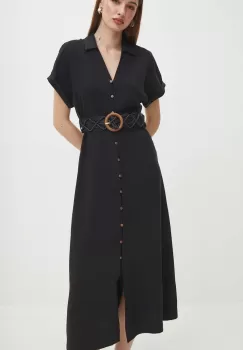 Medicine rochie culoarea negru, midi, evazati imagine