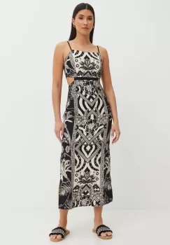 Medicine rochie culoarea negru, midi, mulata imagine