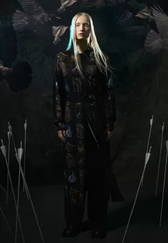 Medicine rochie culoarea negru, midi, oversize imagine