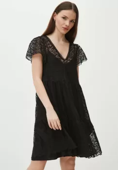 Medicine rochie culoarea negru, mini, evazati imagine