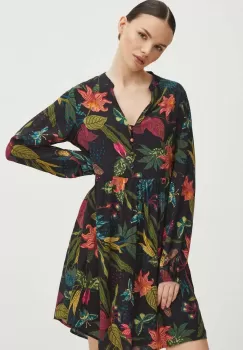 Medicine rochie culoarea negru, mini, evazati imagine