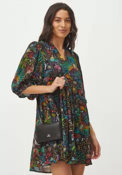 Medicine rochie culoarea negru, mini, oversize imagine