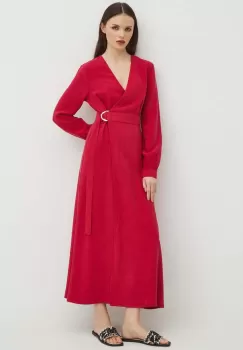 Medicine rochie culoarea rosu, midi, evazati imagine