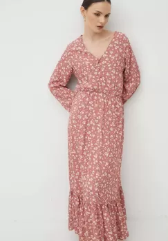 Medicine rochie culoarea roz, maxi, evazati imagine