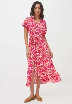 Medicine rochie culoarea roz, maxi, evazati imagine