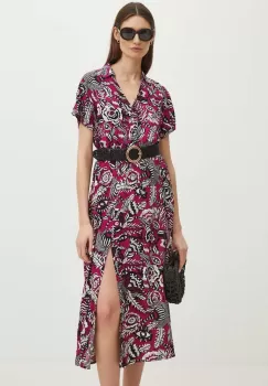 Medicine rochie culoarea roz, maxi, evazati imagine