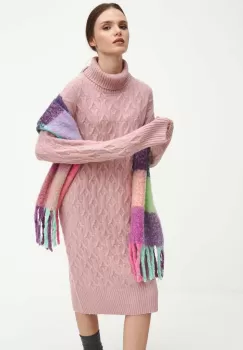 Medicine rochie culoarea roz, midi, oversize imagine