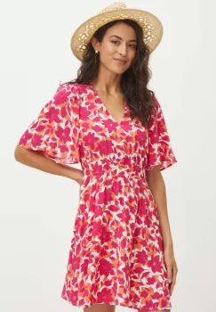 Medicine rochie culoarea roz, mini, evazati imagine