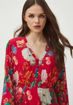 Medicine rochie culoarea roz, mini, evazati imagine