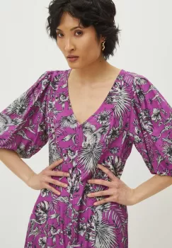 Medicine rochie culoarea roz, mini, evazati imagine