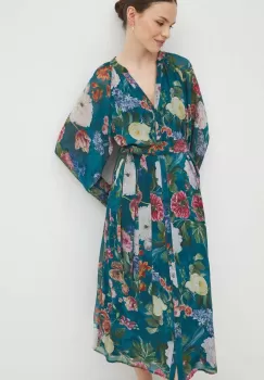 Medicine rochie culoarea turcoaz, maxi, drept imagine