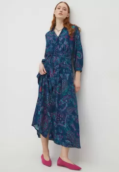 Medicine rochie culoarea turcoaz, midi, evazati imagine