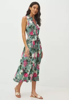 Medicine rochie culoarea turcoaz, midi, evazati imagine