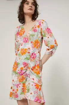 Medicine rochie culoarea turcoaz, mini, drept imagine