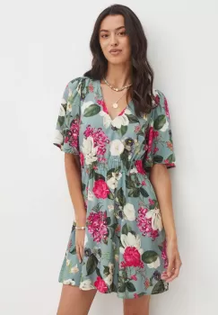 Medicine rochie culoarea turcoaz, mini, evazati imagine