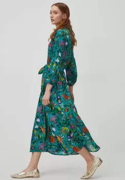 Medicine rochie culoarea verde, midi, evazati imagine