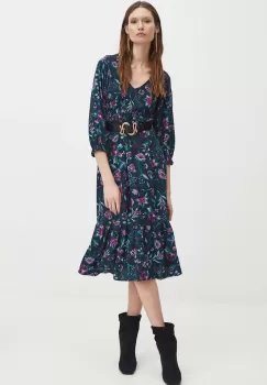 Medicine rochie culoarea verde, midi, evazati imagine