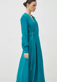 Medicine rochie culoarea verde, midi, evazati imagine