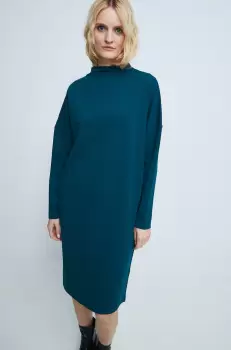 Medicine rochie culoarea verde, midi, oversize imagine