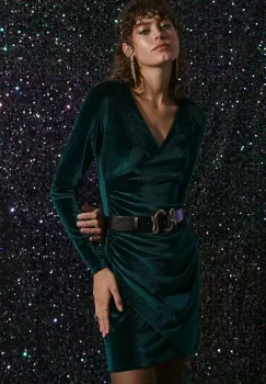 Medicine rochie culoarea verde, mini, mulata imagine