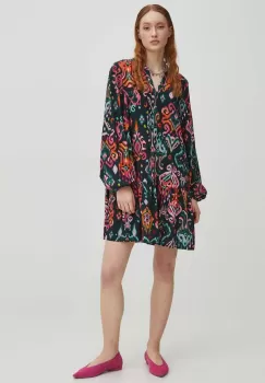 Medicine rochie culoarea verde, mini, oversize imagine