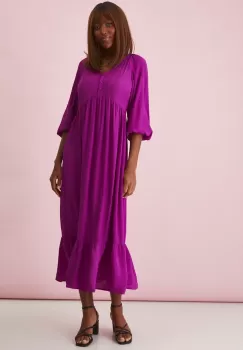 Medicine rochie culoarea violet, maxi, evazati imagine