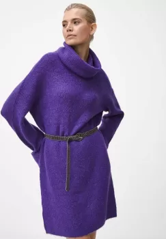 Medicine rochie culoarea violet, midi, drept imagine