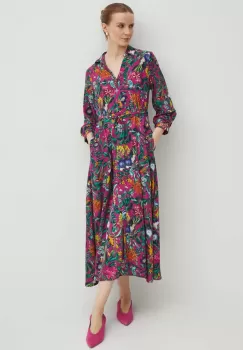 Medicine rochie culoarea violet, midi, evazati imagine