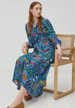 Medicine rochie culoarea violet, midi, evazati imagine