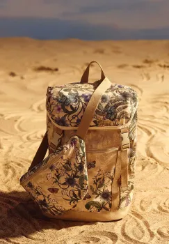Medicine rucsac din bumbac culoarea bej, mare, modelator imagine