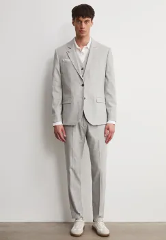 Medicine sacou cu un singur rand de nasturi pentru barbati, cu adaos de in imagine