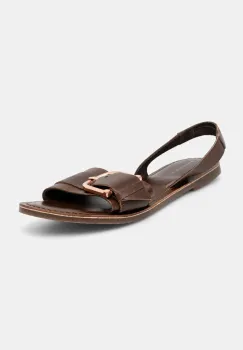 Medicine sandale de piele culoarea maro imagine