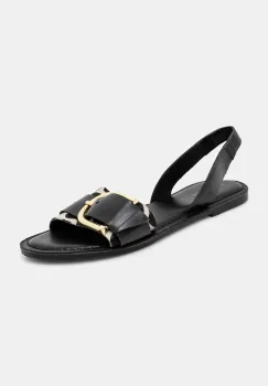 Medicine sandale de piele culoarea negru imagine