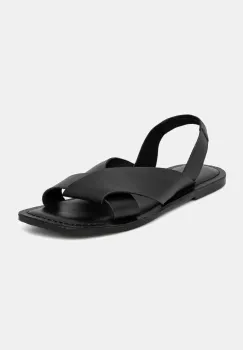 Medicine sandale de piele femei, culoarea negru imagine