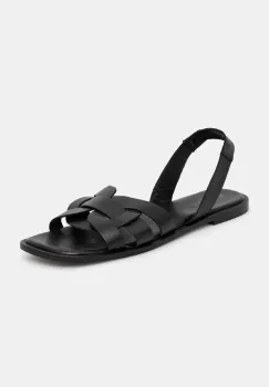 Medicine sandale de piele femei, culoarea negru imagine
