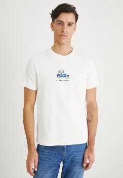 Medicine tricou alb barbatesc cu imprimeu imagine