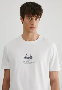 Medicine tricou barbati, culoarea alb, cu imprimeu imagine