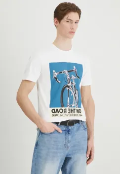 Medicine tricou barbati, culoarea alb, cu imprimeu imagine