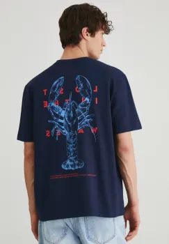 Medicine tricou barbati, culoarea albastru marin, cu imprimeu imagine