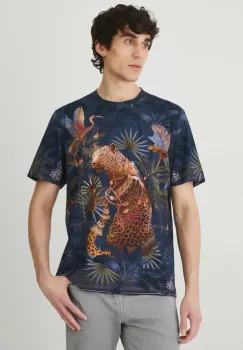 Medicine tricou barbati, culoarea albastru marin, modelator imagine