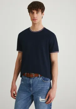 Medicine tricou barbati, culoarea albastru marin, neted imagine