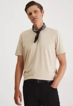 Medicine tricou barbati, culoarea bej, neted imagine