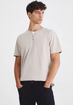 Medicine tricou barbati, culoarea bej, neted imagine